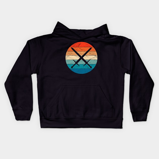 Vintage Swords Kids Hoodie by ChadPill